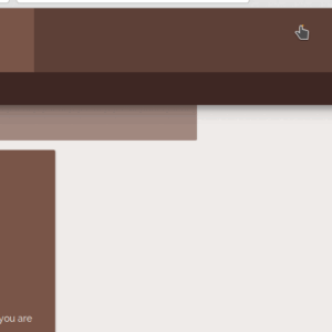 The M.X. default sidebar sliding in