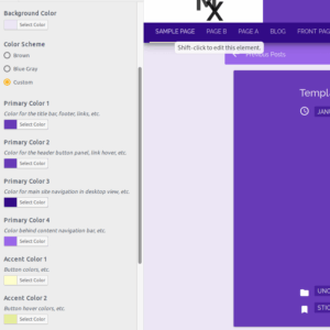 The M.X. custom color scheme