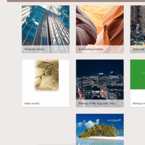 Customizer layouts section with Image Grid layout