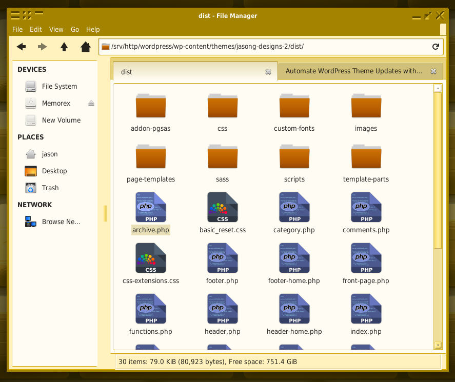 Theme distribution folder