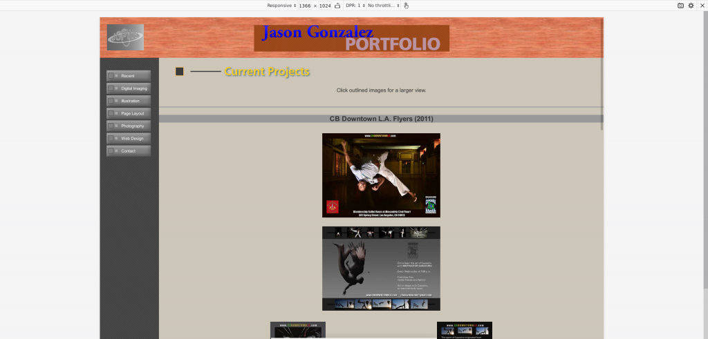 Jason Gonzalez Portfolio latest entries page