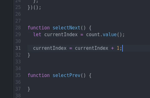 Incrementing currentIndex once by 1