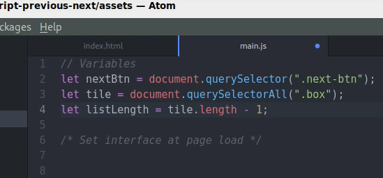 listLength variable that subtracts length of tiles by 1