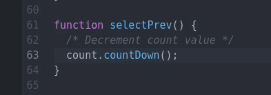 Decrementing index using count.value function