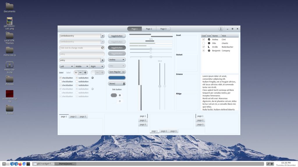 OmNu-Ice GTK theme in Openbox