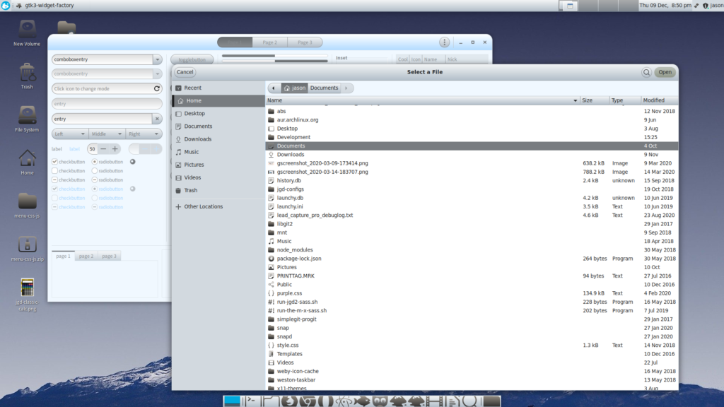 OmNu-Ice file selection screen