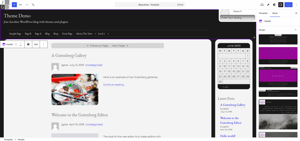 Header highlighted in Mixin' Styles- GB