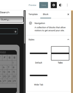 Mixin' Styles- GB Tabs style navigation option