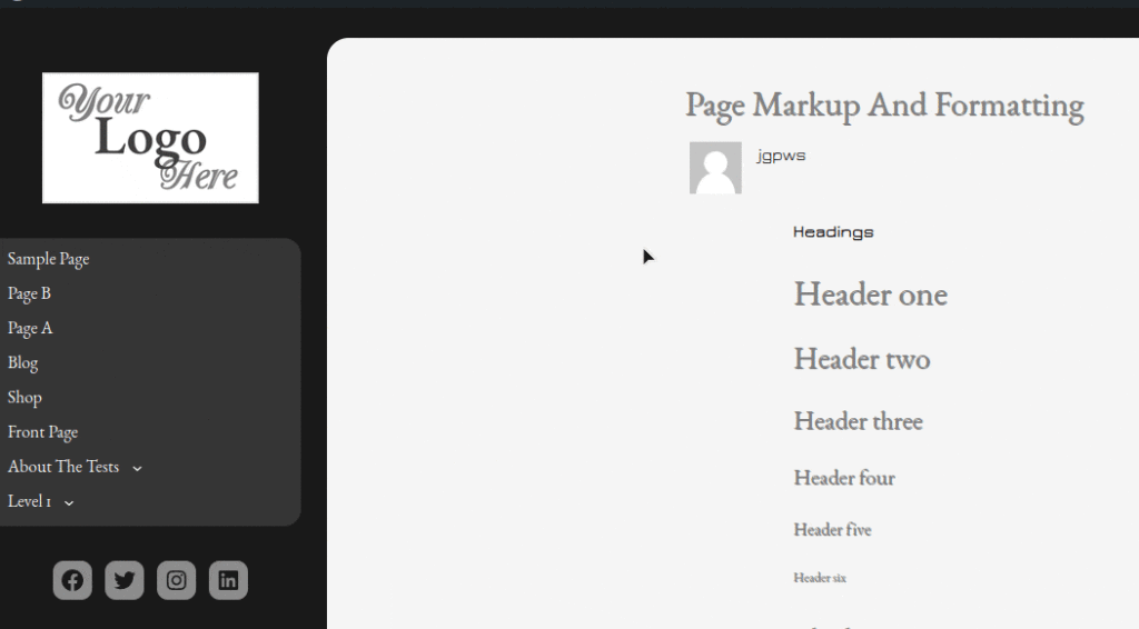 Mixin' Styles sticky left side header