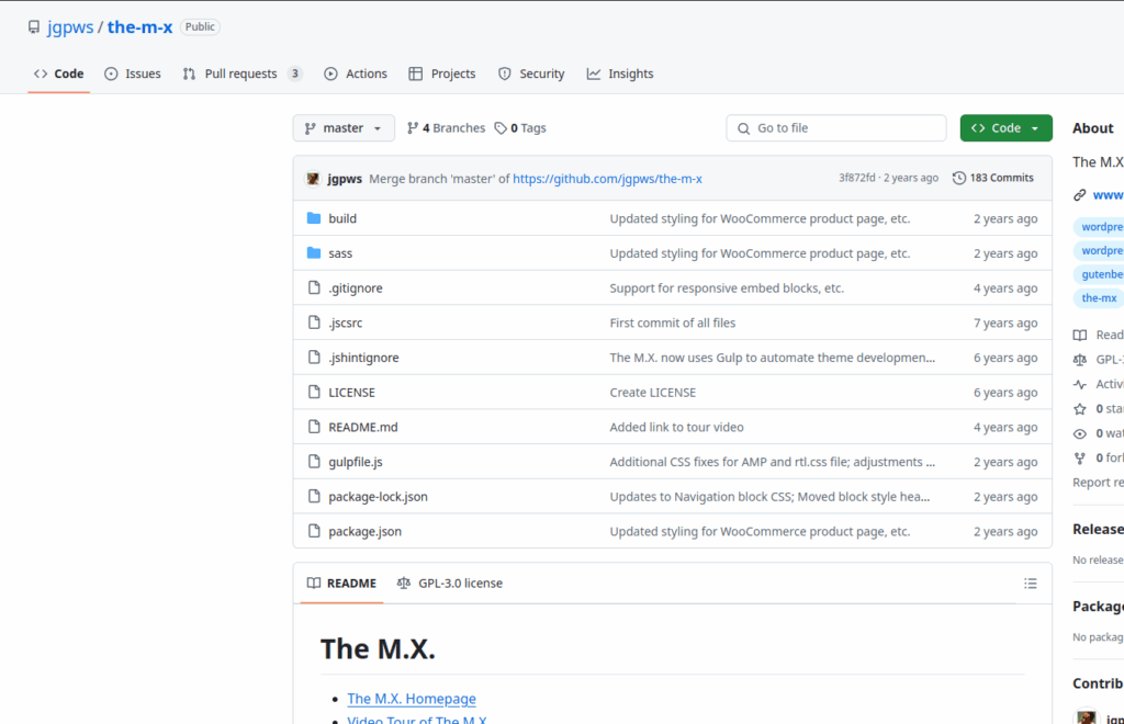 The M.X. theme file structure