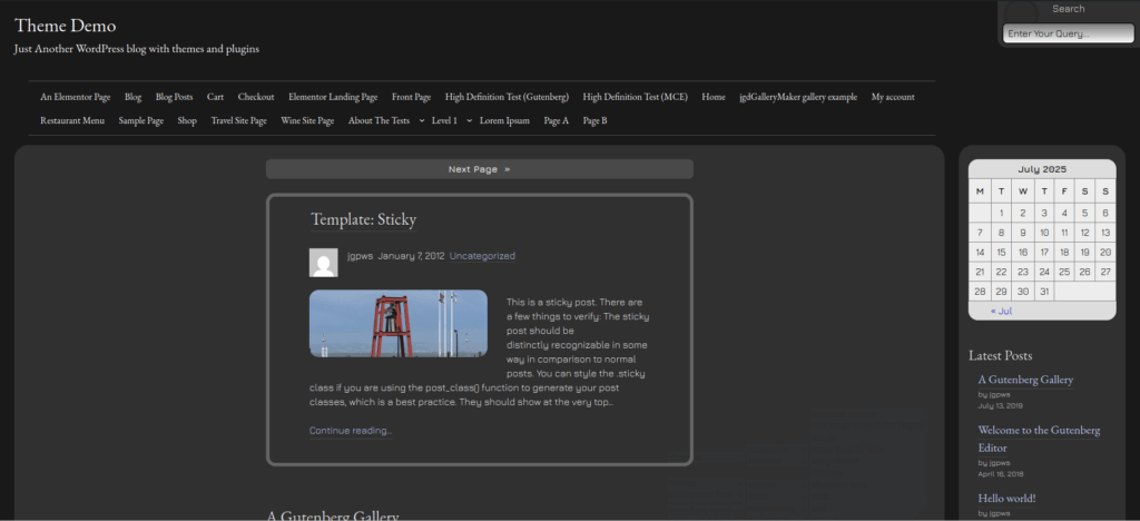 Dark Card color scheme on front end