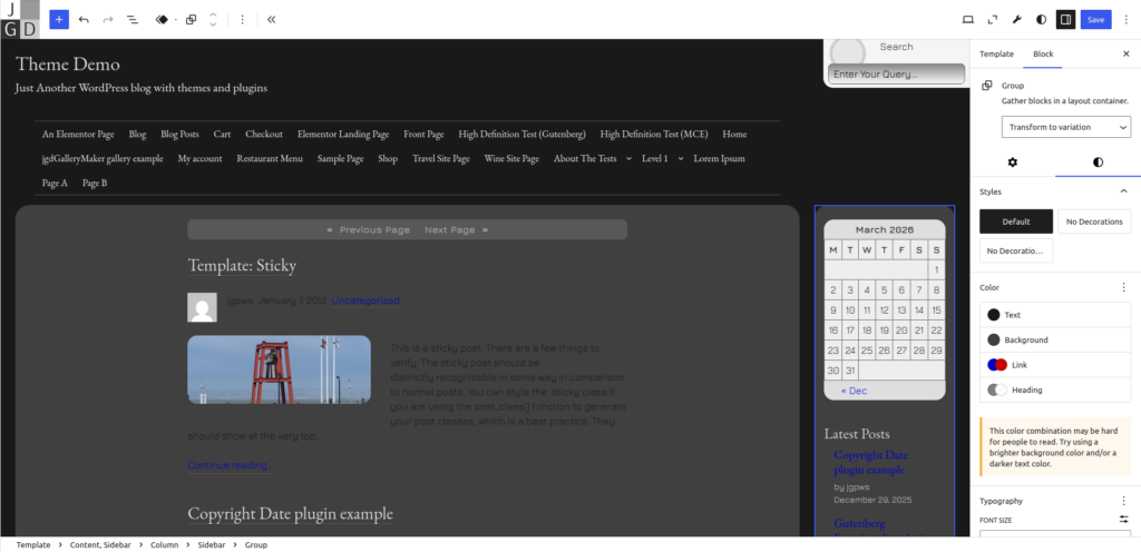 Mixin' Styles- GB dark background color behind card in Editor