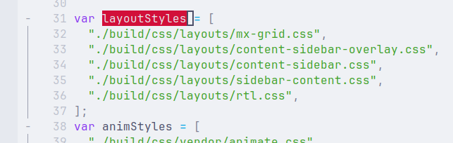 An array variable in a text editor
