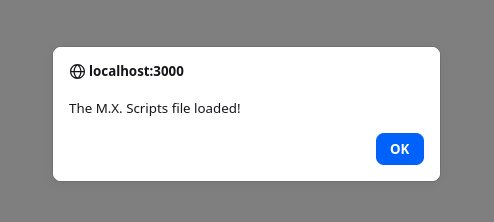 JavaScript alert test